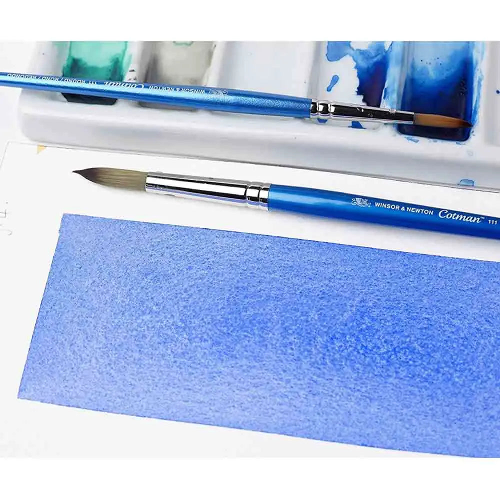 Winsor and Newton Cotman Watercolour Synthetic Hair Brush - Rounds - Short Handle - Pack of 3 Canvazo